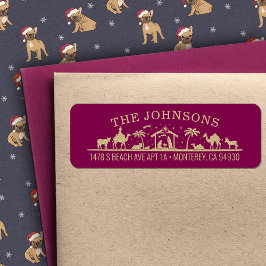 Geboorteplaats Baby Jesus Christ Return Adres Etiket