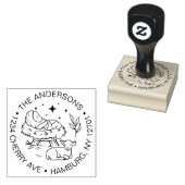 Geboorteplaats Baby Jesus Christ Return Adres Rubberstempel (Gestempeld)