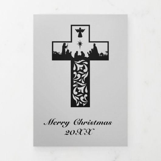 Geboorteplaats Black Cross Church Kerstmis Drieluik Wenskaart (Cover)