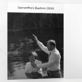 Geboorteplaats Black Cross Church Kerstmis Drieluik Wenskaart (Binnenzijde eerst)