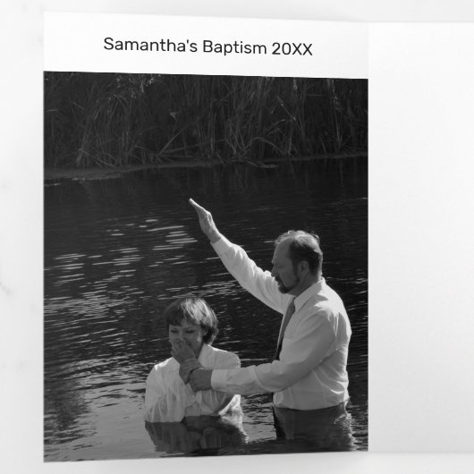 Geboorteplaats Black Cross Church Kerstmis Drieluik Wenskaart (Binnenzijde eerst)