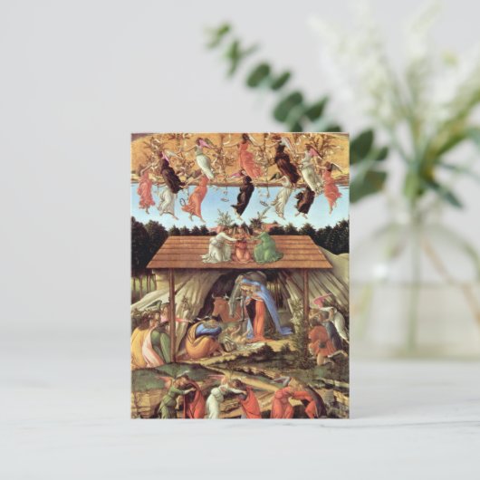 Geboorteplaats: Botticelli, kerstnativiteit Briefkaart (Staand voorkant)