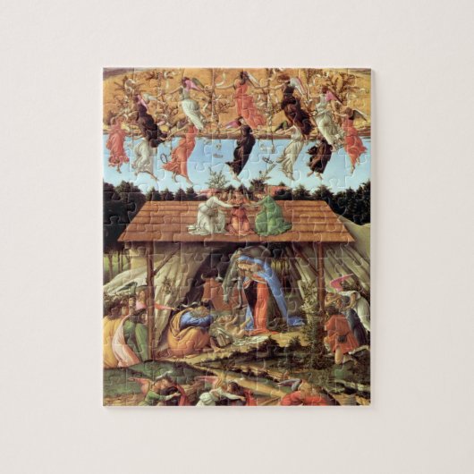 Geboorteplaats: Botticelli, kerstnativiteit Legpuzzel (Verticaal)