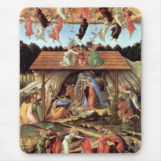 Geboorteplaats: Botticelli, kerstnativiteit Muismat (Voorkant)