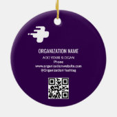 Geboorteplaats brengt heerlijkheid aan God Paarse Keramisch Ornament (Achterkant)