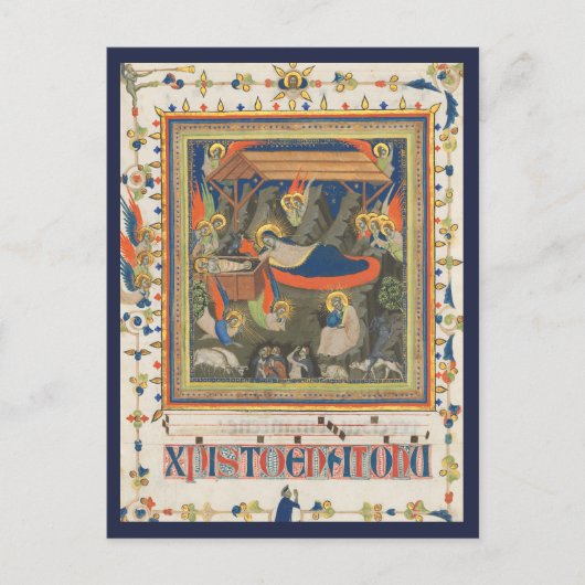 Geboorteplaats C.1340 | Blue Beach Song™-Briefkaar Briefkaart (Voorkant)