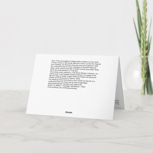 Geboorteplaats - Cappello Palatino Feestdagen Kaart (Achterkant)