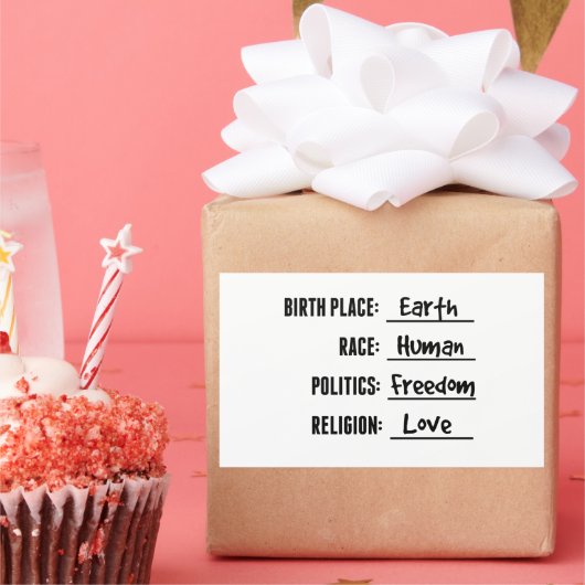 GEBOORTEPLAATS EARTH STICKER (Feest)