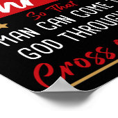 Geboorteplaats en kruis van Jezus Christus: Kerstg Poster (Hoek)