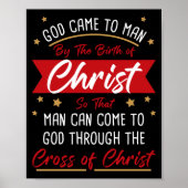 Geboorteplaats en kruis van Jezus Christus: Kerstg Poster (Voorkant)