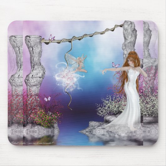 Geboorteplaats: Fantasy Elf Magic Mousepad Muismat (Voorkant)