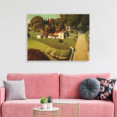 Geboorteplaats Herbert Hoover door Grant Wood Canvas Afdruk (Insitu (Woonkamer))