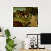 "Geboorteplaats Herbert Hoover" door Grant Wood Poster (Thuiskantoor)