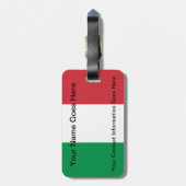 Geboorteplaats: Italiaans Bagagelabel van de vlag  (Achterkant verticaal)