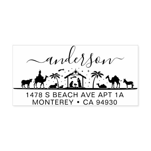 Geboorteplaats Jezus Christus Bijbel Terugkeer Adr Zelfinktende Stempel (Design)