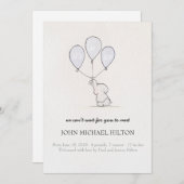 Geboorteplaats: Jongen Elephant-ballonnen Aankondiging (Voorkant / Achterkant)