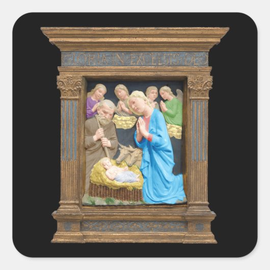 GEBOORTEPLAATS Luca della Robbia Vierkante Sticker (Voorkant)