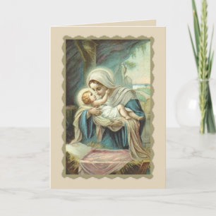 Geboorteplaats Maagd Maria met Baby Jezus Feestdagen Kaart