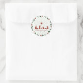 Geboorteplaats rond Kerst sticker (Tas)