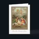 Geboorteplaats St. Joseph Virgin Mary Baby Jesus A Feestdagen Kaart<br><div class="desc">Dit is een prachtige traditionele  kerstprent van de Heilige Maagd Maria,  de Heilige Jozef en de Engelen die het Christuskind aanschouwen terwijl Hij in de kribbe ligt. Alle tekst en lettertypen kunnen worden gewijzigd.</div>