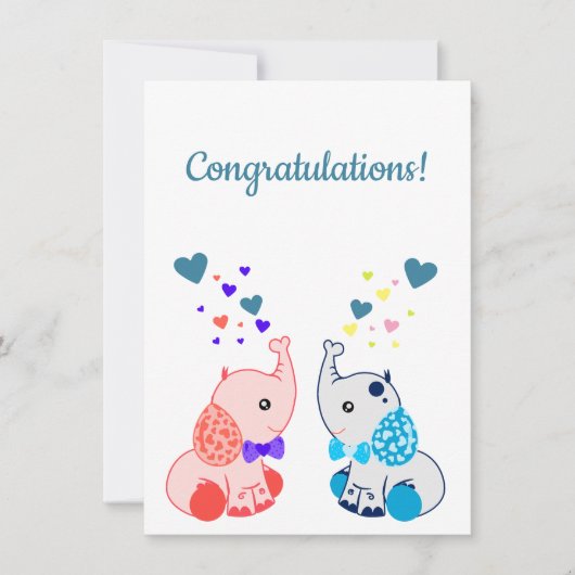 Geboorteplaats: Twins, Boy and Girl, gefeliciteerd (Voorkant)