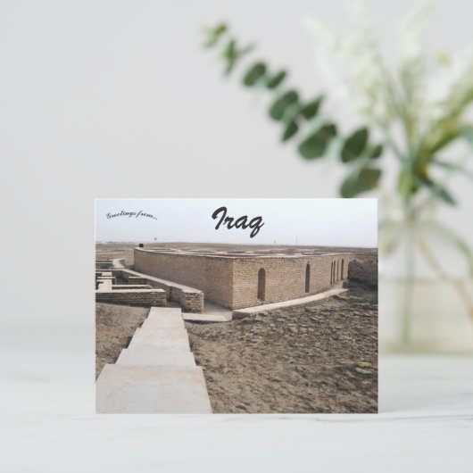 Geboorteplaats van Abraham Nasiriyah Irak Briefkaart (Staand voorkant)