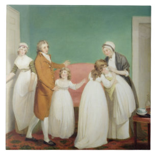 Geboorteplaats van de Heir, c.1799 (olie op canvas Tegeltje