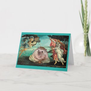 Geboorteplaats van een egel-kaart feestdagen kaart