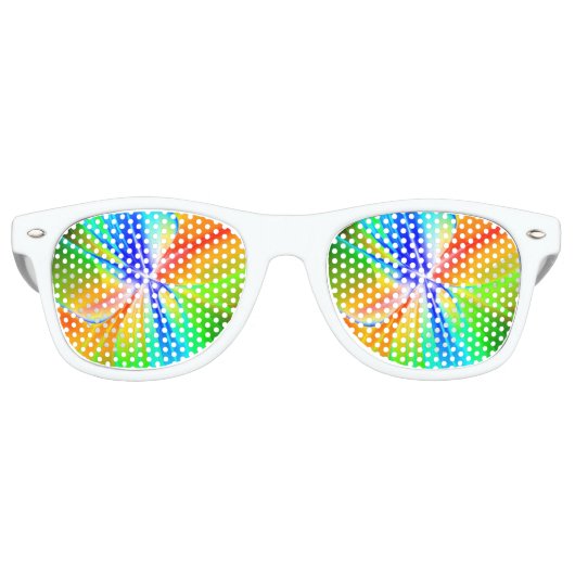 Geboorteplaats van een regenboogmulticolored Abstr Retro Zonnebril (Voorkant)