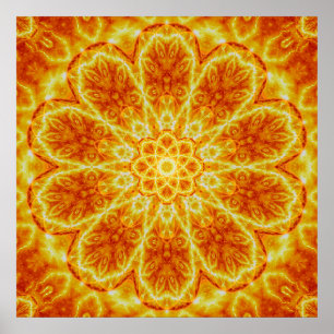 Geboorteplaats van een zon Mandala Poster