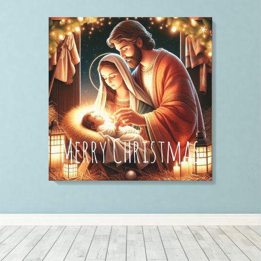 Geboorteplaats van Jezus Canvas Afdruk (Insitu (Houten vloer))