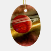 Geboorteplaats van Saturnus Keramisch Ornament (Achterkant)