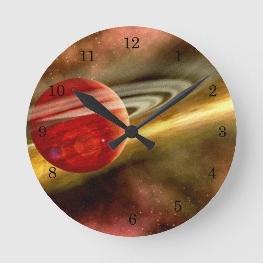 Geboorteplaats van Saturnus Ronde Klok (Voorkant)
