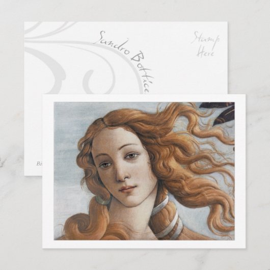 Geboorteplaats Venus Briefkaart (Voorkant / Achterkant)