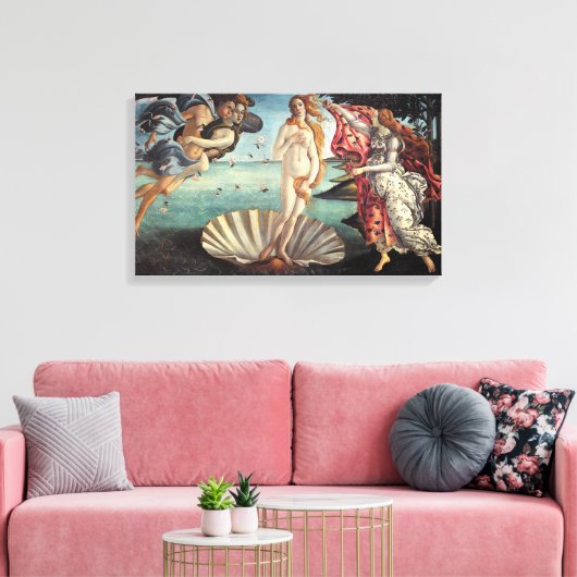 Geboorteplaats: Venus, Sandro Botticelli Canvas Afdruk (Insitu (Woonkamer))