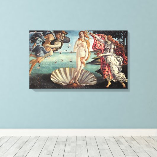 Geboorteplaats: Venus, Sandro Botticelli Canvas Afdruk (Insitu (Houten vloer))