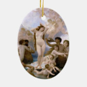 Geboorteplaats: Venus, William-Adolphe Bouguereau Keramisch Ornament (Achterkant)