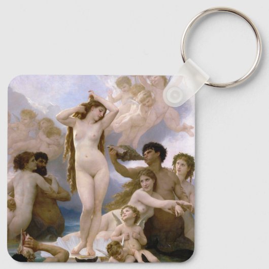 Geboorteplaats: Venus, William-Adolphe Bouguereau Sleutelhanger (Achterkant)