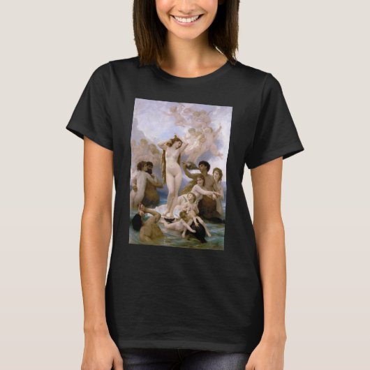 Geboorteplaats: Venus, William-Adolphe Bouguereau T-shirt (Voorkant)