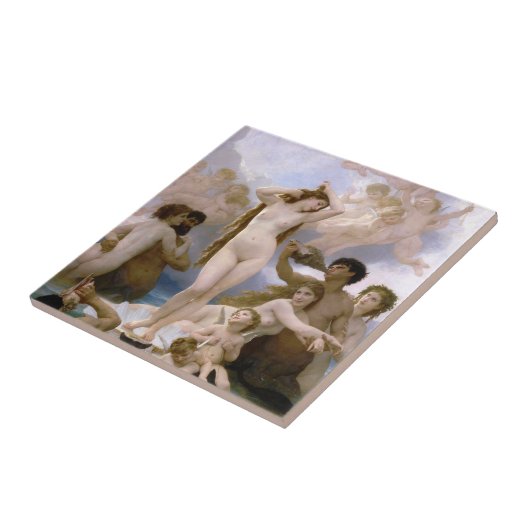 Geboorteplaats: Venus, William-Adolphe Bouguereau Tegeltje (Zijkant)