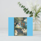 Geboorteplaats Vintage Christmas Briefkaart (Staand voorkant)