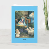 Geboorteplaats Vintage Christmas Wenskaart Feestdagen Kaart (Achterkant)