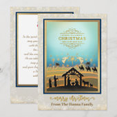 Geboorteplaats "Vrolijk Kerstfeest & Gelukkig Nieu Feestdagenkaart (Voorkant / Achterkant)