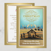 Geboorteplaats "Vrolijk Kerstfeest & Gelukkig Nieu Feestdagenkaart (Voorkant / Achterkant)