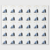 Geboorteplaats Vrolijke kerstgroeten Cadeaupapier (Vlak)