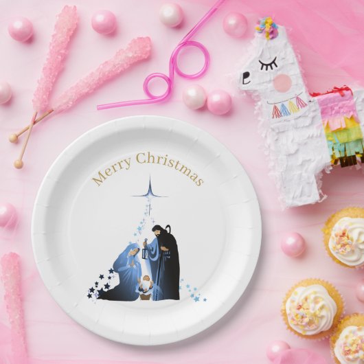 Geboorteplaats Vrolijke kerstgroeten Papieren Bordje (Feest)