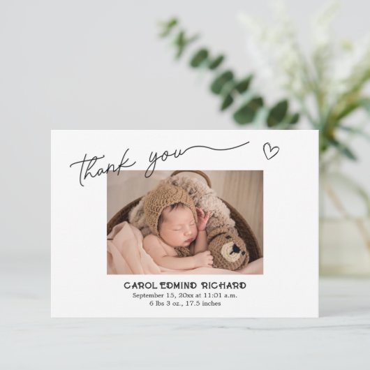 Geboortestatistieken Aankondiging Baby shower Foto (Staand voorkant)