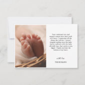 Geboortestatistieken Aankondiging Baby shower Foto (Achterkant)