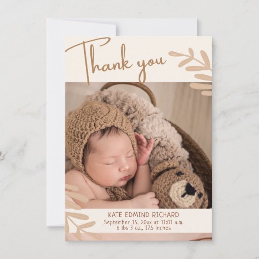 Geboortestatistieken Baby Geboorte Aankondiging Da (Voorkant)