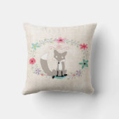 Geboortestatistieken Baby Girl Forest Creatures Fo Kussen (Achterkant)